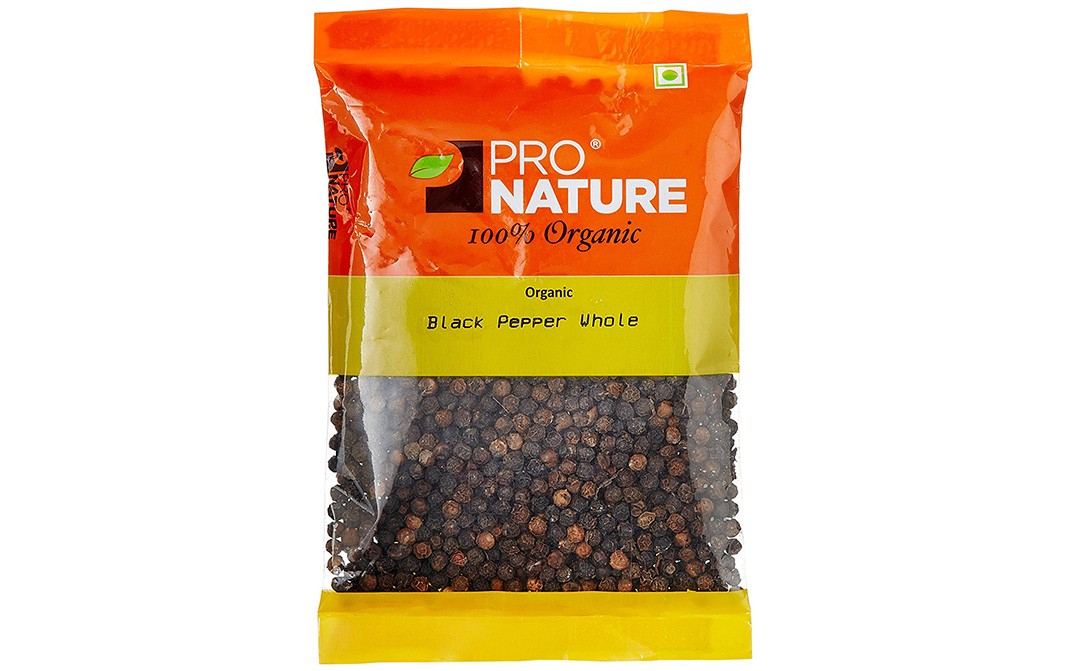Pro Nature Organic Black Pepper Whole Pack 100 grams GoToChef